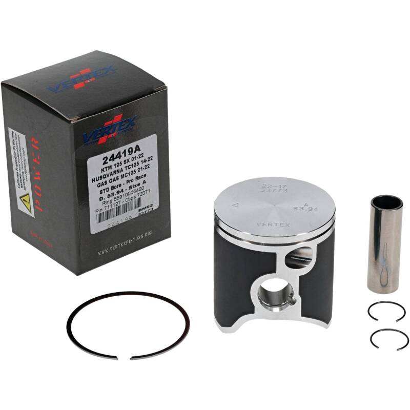 Vertex Pistons Vertex Piston 01-16 KTM 125 EXC 125cc Forged Pro Race Piston Kit 24419A 24419A Photo - Primary