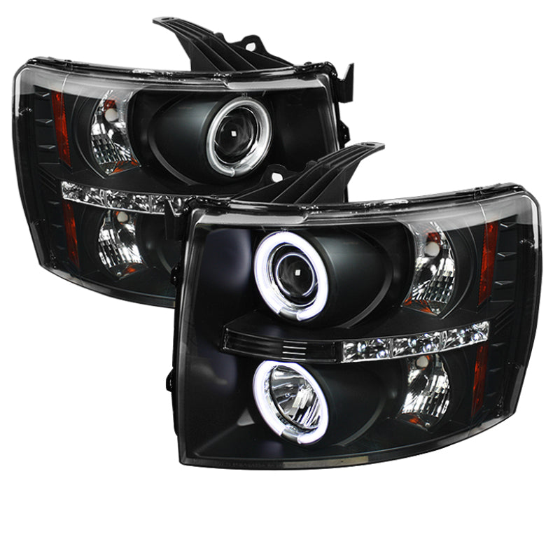 Spyder Chevy Silverado 1500 07-13 Projector Headlights CCFL Halo LED Blk PRO-YD-CS07-CCFL-BK 5033864 5033864 Photo - Primary
