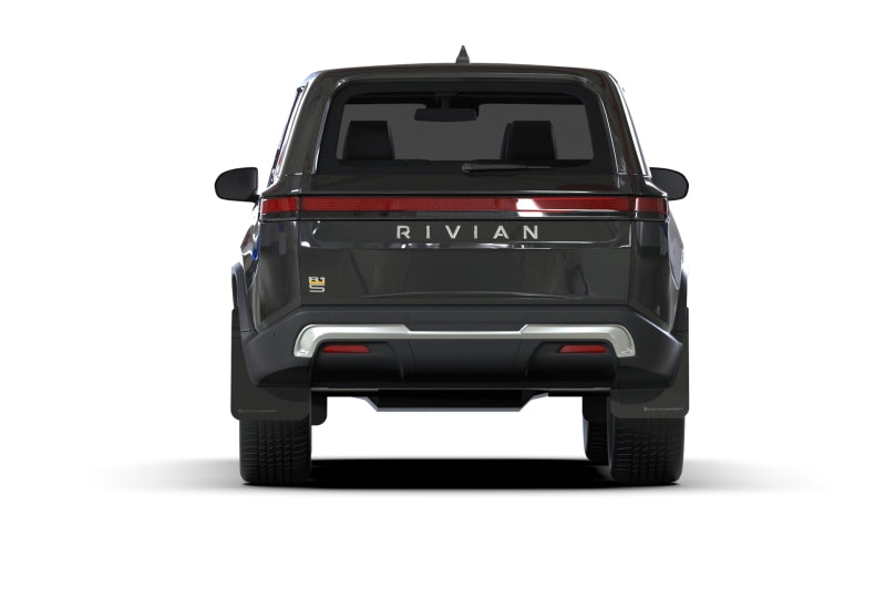 Rally Armor 2022+ Rivian R1S Black UR Mud Flap w/ Metallic Black Logo MF108-UR-BLK-MBK MF108-UR-BLK-MBK User 1