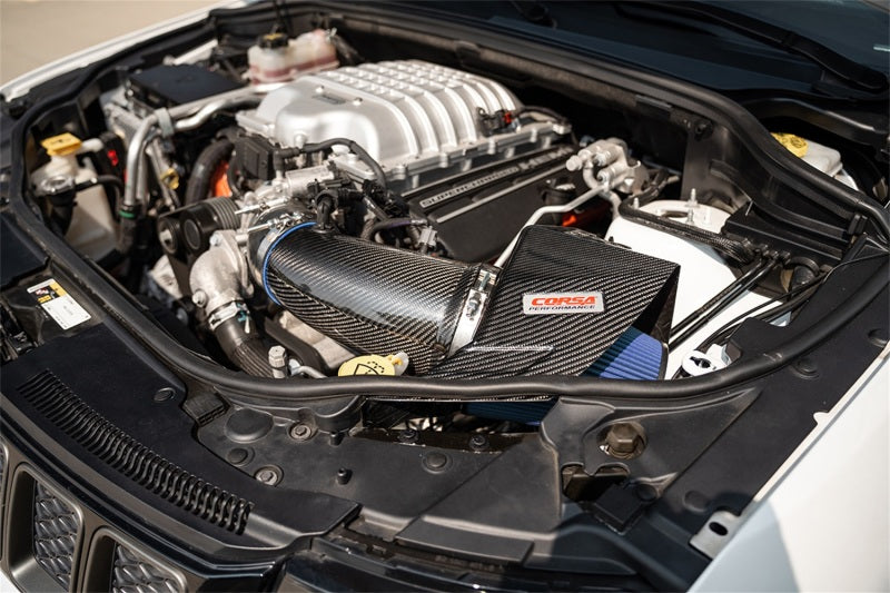 CORSA Performance Corsa 20-23 Dodge Durango SRT Hellcat Carbon Fiber Air Intake w/ MaxFlow 5 Oil Filt. 44011 44011 Photo - Mounted