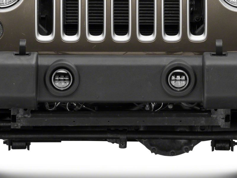 Raxiom 07-18 Jeep Wrangler JK Axial Series 4-In LED Fog Lights w/ Halo J142666 J142666 Photo - Close Up