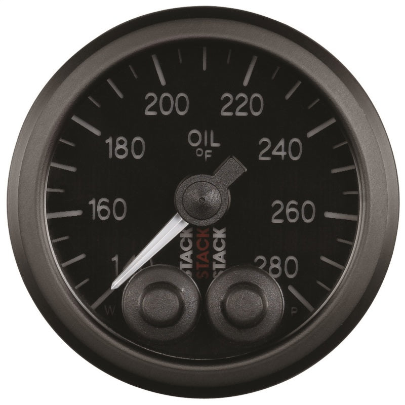 Autometer Oil Temp, Pro-control, 52mm, Blk, 140-280 °f, Stepper Motor, 1/8" Nptf ST3510 User 2