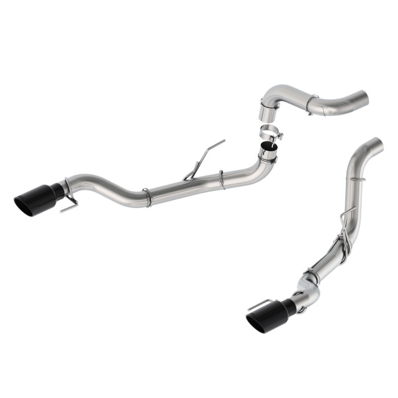 Ford Racing 21-23 F-150 Bumper Exit Tail-Pipes Black W/ Chrome Tips M-5202-FB