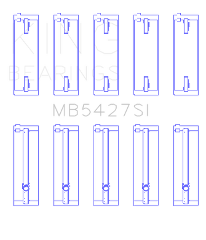King Engine Bearings Honda L13A4/L15A (Size +0.50mm) Main Bearing Set MB5427SI0.5 MB5427SI0.5 Photo - Primary