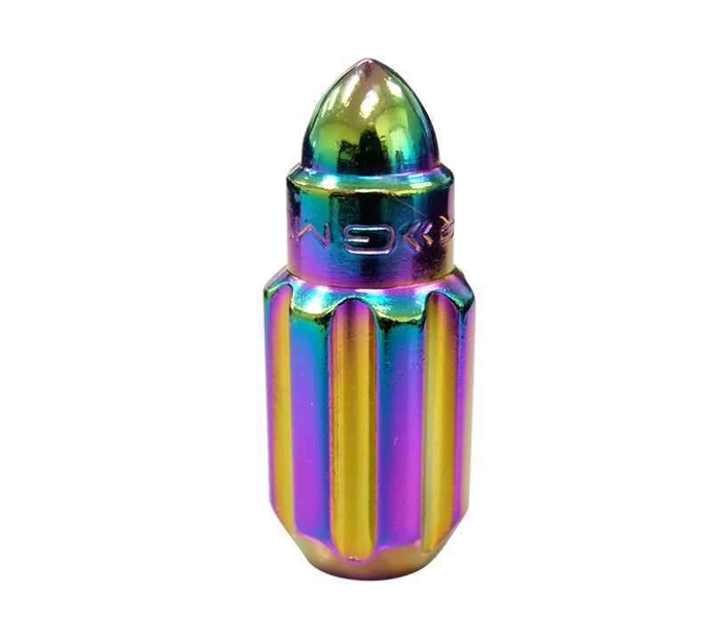 NRG M12 x 1.5 Steel Lug Nut Set  Bullet Shape 21 pc Neochrome W/ Lock Key LN-LS500MC-21 Photo - Primary