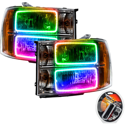 ORACLE Lighting Oracle 07-13 GMC Sierra SMD HL - Square Ring Design - ColorSHIFT 7054-330 7054-330 Photo - Primary