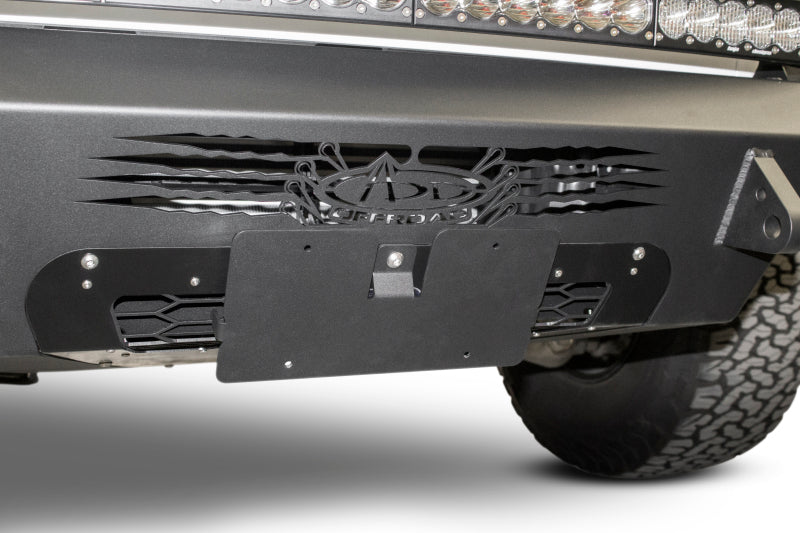 Addictive Desert Designs 17-18 Ford F-150 Raptor Front License Plate Bracket AC11154501NA AC11154501NA Photo - Mounted