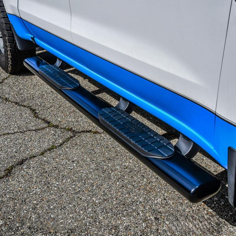 Westin 19-21 Chevrolet Silverado Crew Cab PRO TRAXX 6 Oval Nerf Step Bars - Black 21-64135 21-64135 Photo - Mounted