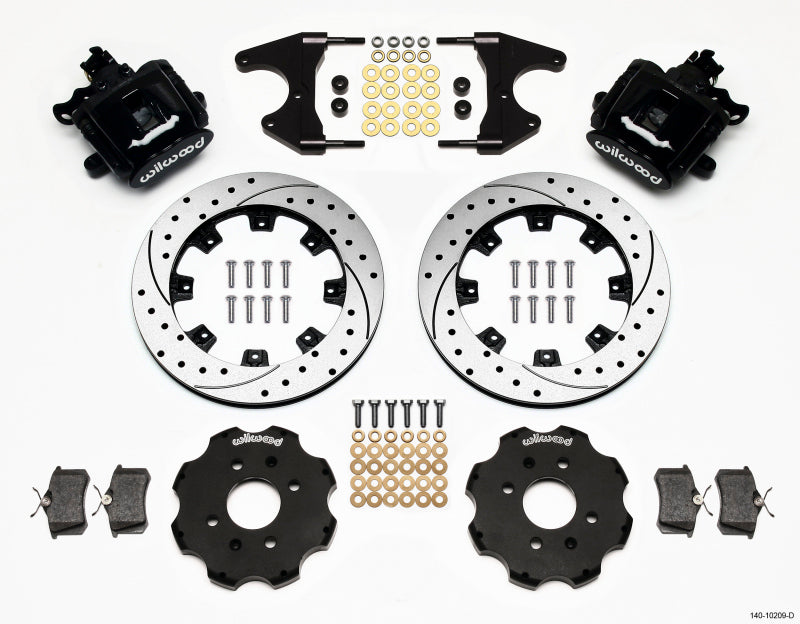 Wilwood Combination Parking Brake Rear Kit 12.19in Drilled Civic / Integra Drum 2.46 Hub Offset 140-10209-D 140-10209-D Photo - Primary