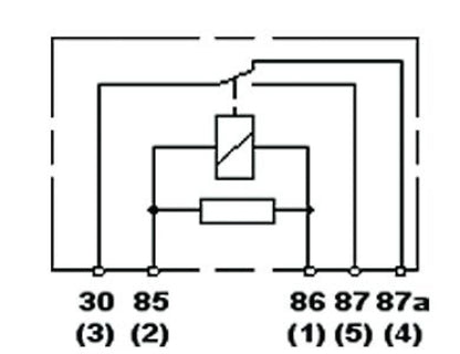 Hella Relay 24V 10/20A Spdt Res 007903007 007903007 Technical Drawing