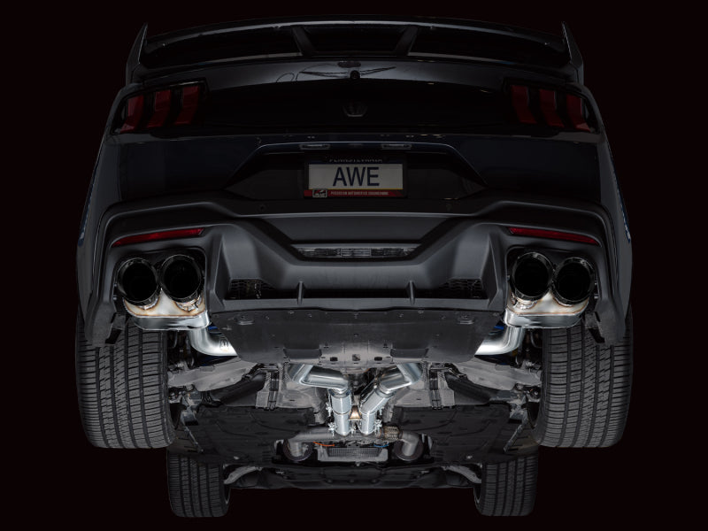 AWE Tuning AWE 2024 Ford Mustang Dark Horse S650 RWD SwitchPath Catback Exhaust w/ Quad Diamond Black Tips 3025-43375 3025-43375 Photo - Mounted