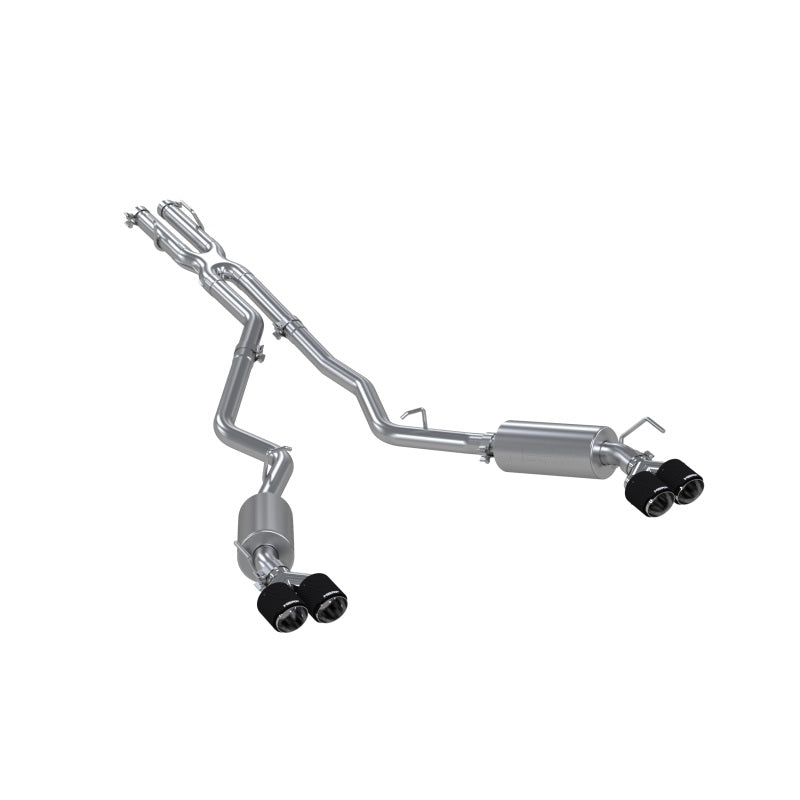 MBRP 20-21 Ford Explorer ST 3.0L Ecoboost SS 2.5in Dual Rear Exit w/ Carbon Fiber Quad Tips - T304 S52053CF S52053CF Photo - Primary