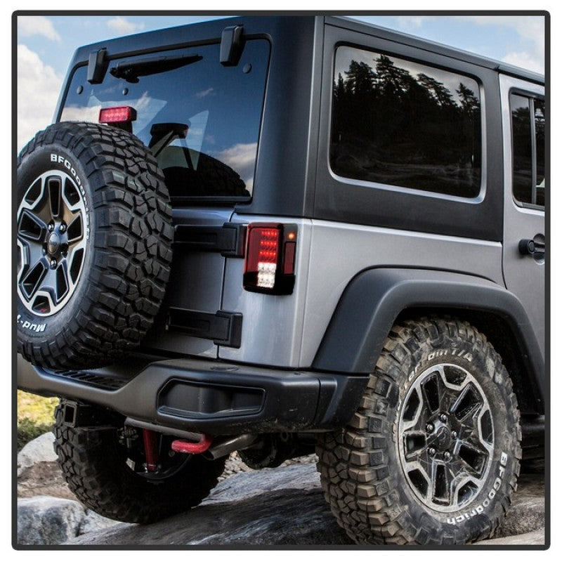 Spyder Jeep Wrangler 07-15 LED Tail Lights Red Clear ALT-YD-JWA07-LED-RC 5070401 5070401 User 1