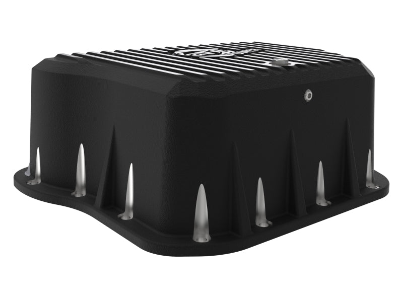 aFe Transmission Pan, Black w/ Machined Fins: Dodge Diesel Trucks 94-07 L6 46-70052 Photo - Unmounted