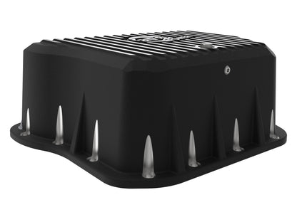 aFe Transmission Pan, Black w/ Machined Fins: Dodge Diesel Trucks 94-07 L6 46-70052 Photo - Unmounted