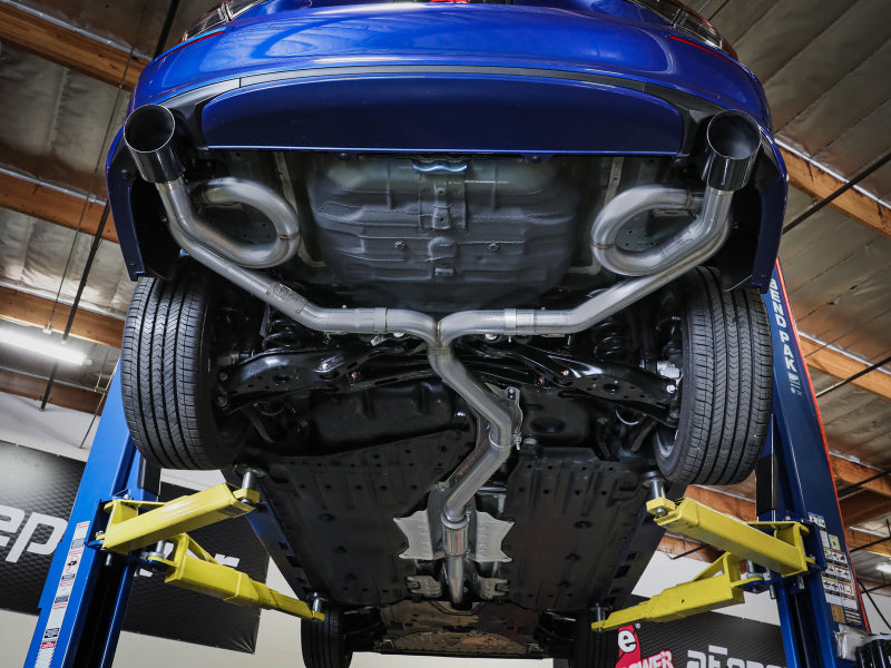 aFe 22-23 Honda Civic Si L4 1.5L (t) Takeda 2.5in to 3in 304 SS Cat-Back Exhaust w/Carbon Fiber Tips 49-36630-C 49-36630-C Photo - Mounted