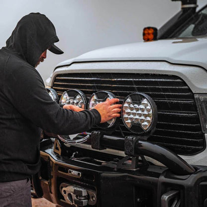 KC HiLiTES SlimLite 8in. LED Light Shield (Shield Only) - Clear 5207 5207 Photo - lifestyle view