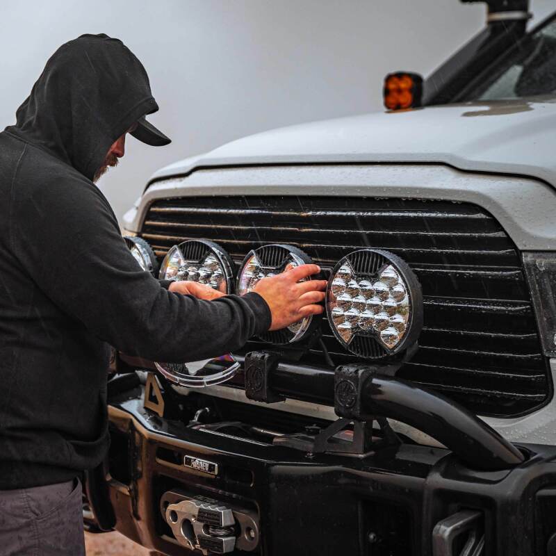 KC HiLiTES SlimLite 8in. LED Light Shield (Shield Only) - Clear 5207 5207 Photo - lifestyle view