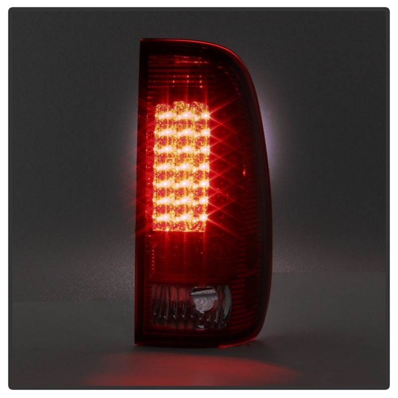 SPYDER Xtune Ford F150 Styleside 97-03 Super Duty 99-07 LED Tail Lights Red Smoke ALT-ON-FF15097-LED-RC 5034076 5034076 Photo - Unmounted