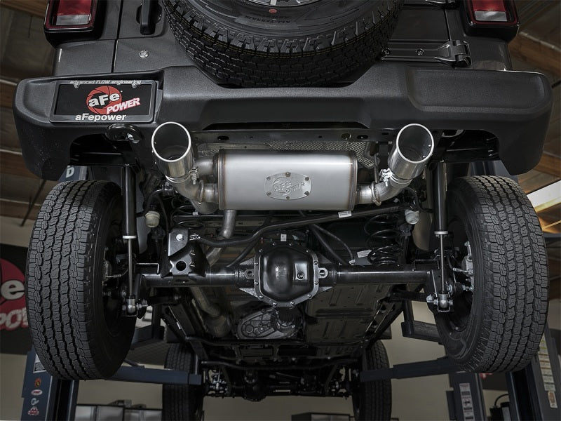 aFe Cat-Back Exhaust System, Rebel Series, 2.5in 409 Stainless Steel 49-48066-P Photo - Mounted