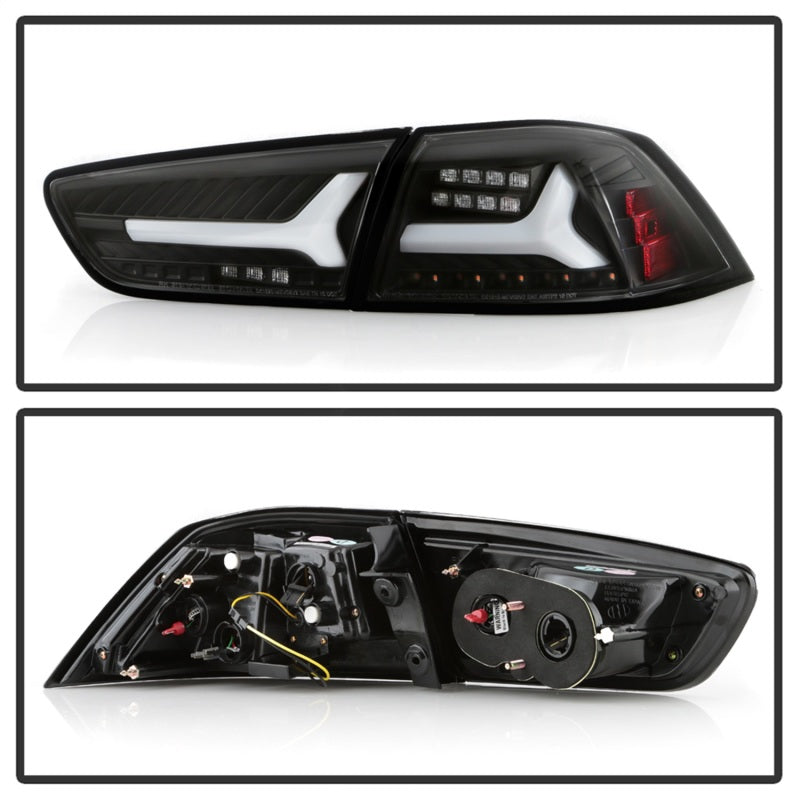 Spyder Mitsubishi Lancer/Evolution X 08-14 V2 LED Tail Lights - Black ALT-YD-ML08V2-SEQ-BK 5088130 5088130 Photo - Unmounted