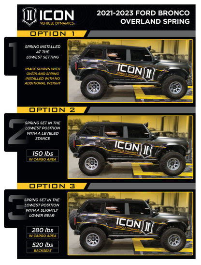 ICON 21-23 Ford Bronco Rear 2.5in VS RR Coilover Kit Heavy Rate Spring 48711X 48711X Datasheet