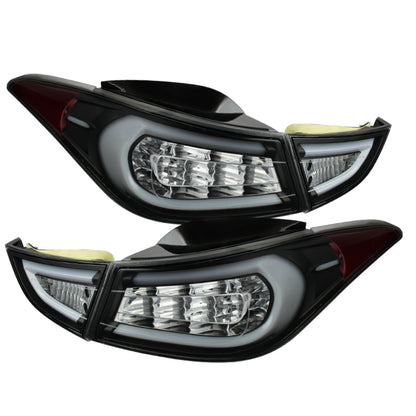 Spyder Hyundai Elantra 11-13 Light Bar LED Tail Lights Black ALT-YD-HYELAN11-LED-BK 5072788 5072788 Photo - Primary