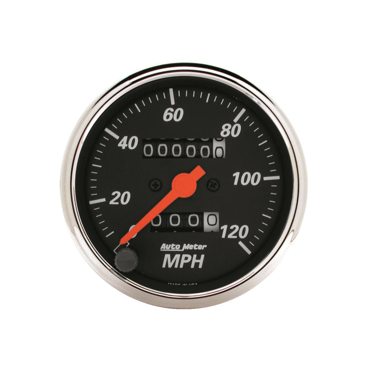 Autometer Gauge, Speedometer, 3 1/8", 120Mph, Mechanical, Designer Black 1476 Photo - Primary