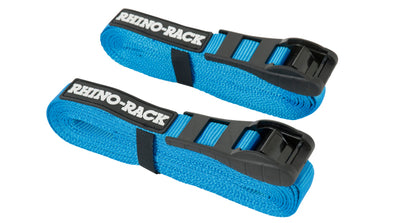 Rhino-Rack Rapid Tie Down Straps w/Buckle Protector - 5.5m/18ft - Pair - Blue RTD55P RTD55P Photo - Primary