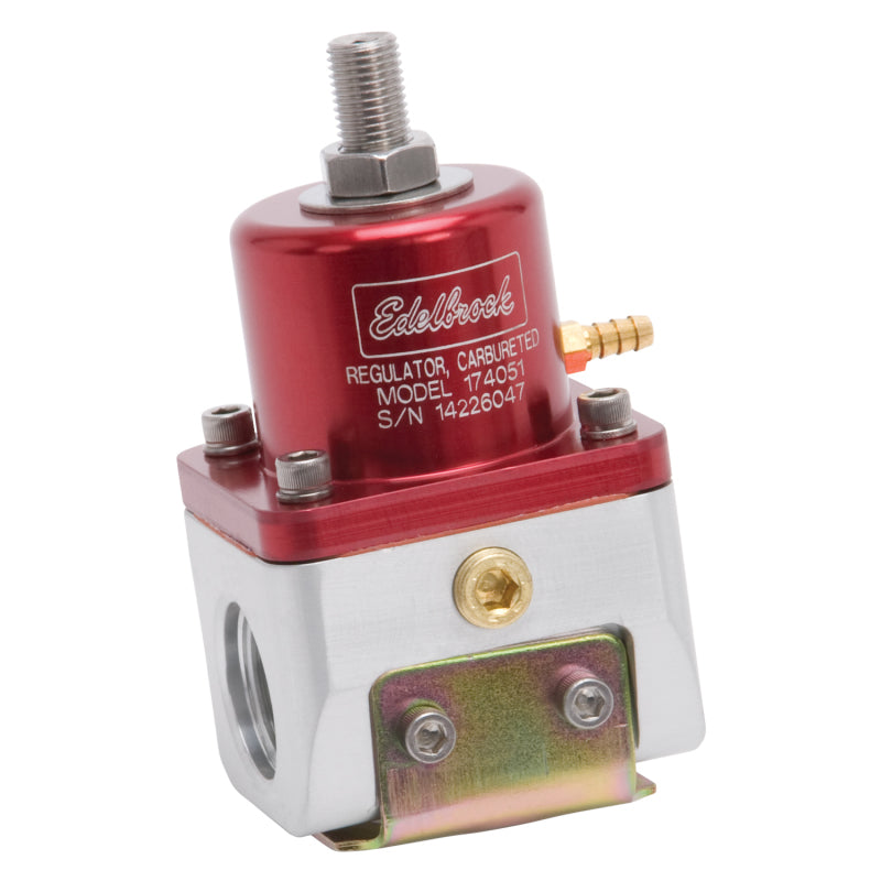 Edelbrock Fuel Pressure Regulator,Carbureted,180 GPH,5-10 PSI -10 In/Out 174051 Photo - out of package