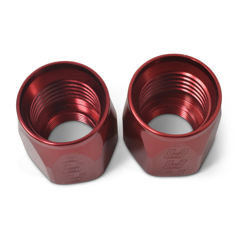 Russell Performance 2-Piece -10 AN Full Flow Swivel Hose End Sockets (Qty 2) - Polished and Red 615540 615540 Photo - out of package