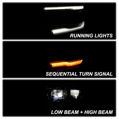 SPYDER Dodge Ram 19-20 Halogen Model Only Projector Headlights Chrome PRO-YD-DR19HALAP-SEQ-C 5087638 5087638 User 6