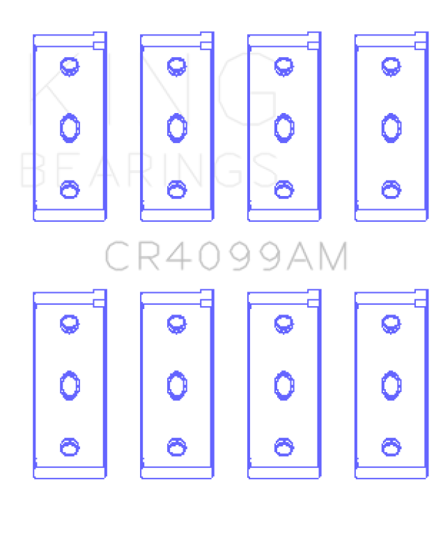 King Engine Bearings King Fiat Tempra / 146 (Size 010) Rod Bearing Set CR4099AM010 CR4099AM010 Photo - Primary