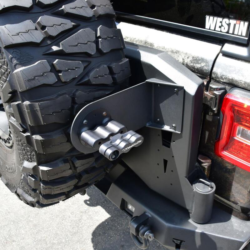 Westin 07-18 Jeep Wrangler JK / 18-22 Jeep Wrangler JL RotoPax Mount - Tex. Blk 59-89025 59-89025 Photo - Mounted