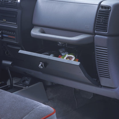 Tuffy Products Tuffy Jeep Wrangler Tj/Lj Black Glove Box W/ Keyed Lock 049-01 049-01 Photo - Mounted