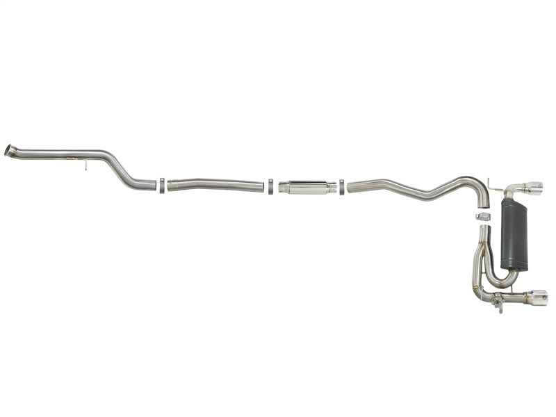 aFe MACH Force-Xp 304 Stainless Steel Cat-Back Exhaust System w/Polished 49-36340-P Photo - Unmounted