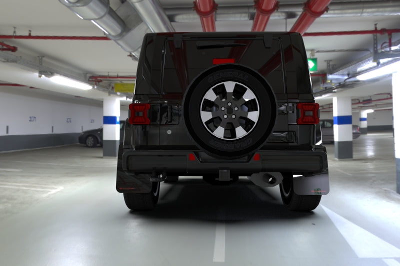 Rally Armor 18-22 Jeep JL Wrangler Black UR Mud Flap w/ Red Logo MF54-UR-BLK/RD MF54-UR-BLK/RD User 1