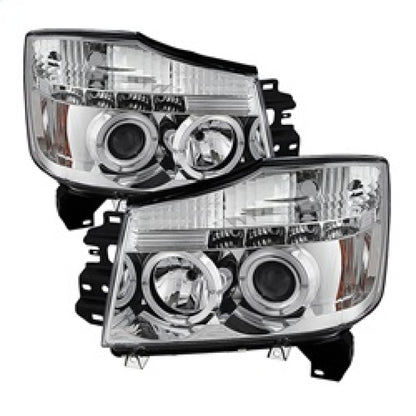 Spyder Nissan Titan 04-14/Armada 04-07 Projector Headlights LED Halo LED Chrm PRO-YD-NTI04-HL-C 5011589 5011589 Photo - Primary