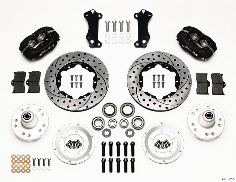 Wilwood FDL Front Kit, 11.00", Drilled, Heidts Tri -5, 2 inch Drop Spindle 140-12305-D Photo - Primary