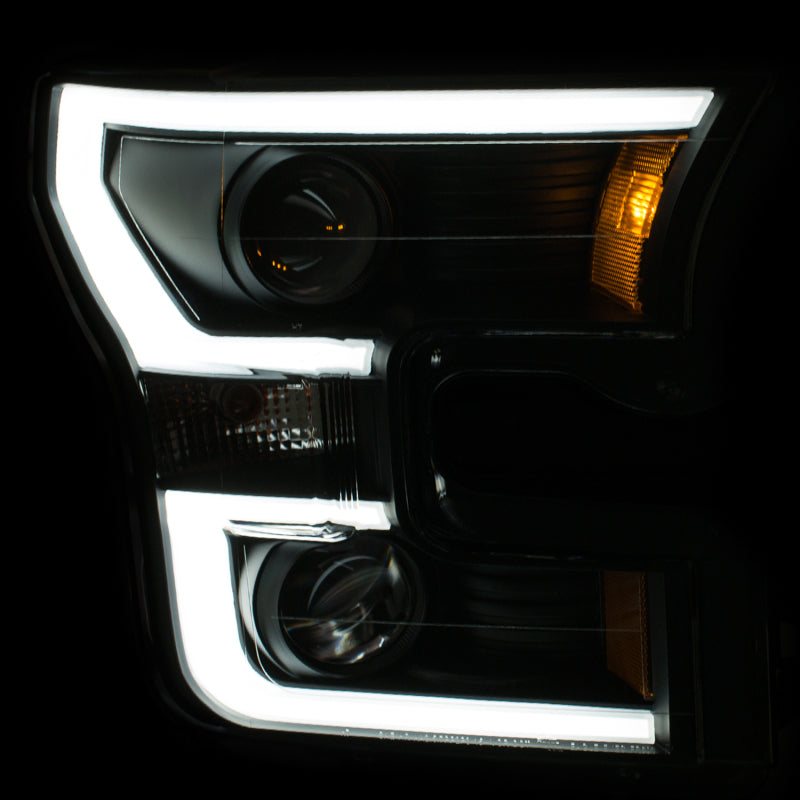 Anzo 2015-2016 Ford F-150 Projector Headlights w/ Plank Style Design Black 111347 Photo - Mounted