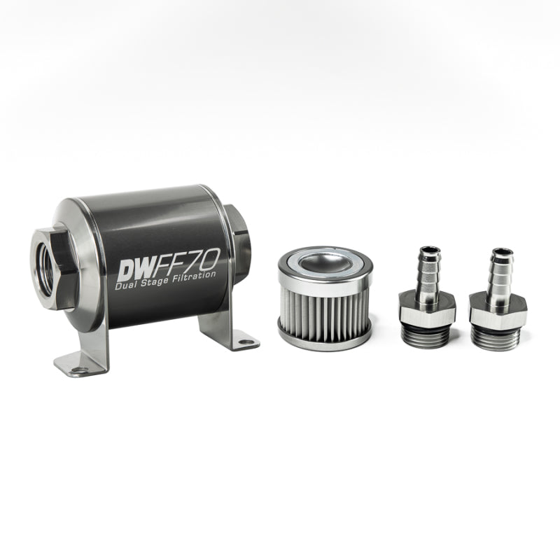 DeatschWerks 3/8 in, 10 micron, 70mm In-line fuel filter kit 8-03-070-010K-38 Photo - Primary
