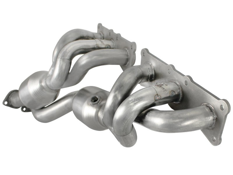 aFe 08-13 BMW 128i (E82/88) L6 3.0L Twisted Steel 304 Stainless Steel Long Tube Header w/ Cat 48-36307-1 48-36307-1 Photo - Close Up