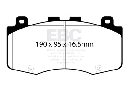 EBC 2018+ Jeep Grand Cherokee Trackhawk Bluestuff Front Brake Pads DP52400NDX DP52400NDX Photo - Primary
