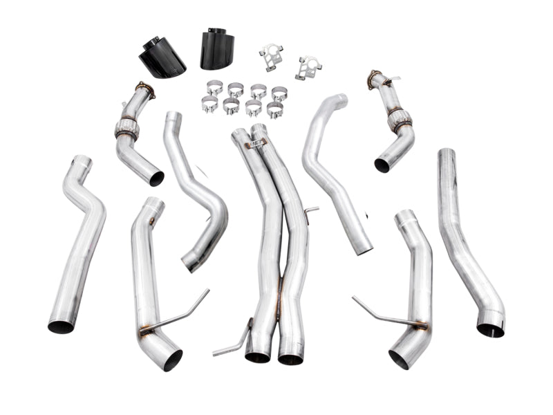 AWE Tuning Audi B9.5 RS5 Sportback Non-Resonated Track Edition Exhaust - RS-Style Diamond Blk Tips 3020-33124 3020-33124 Photo - out of package