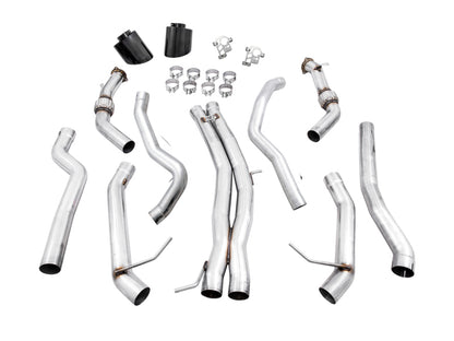 AWE Tuning Audi B9.5 RS5 Sportback Non-Resonated Track Edition Exhaust - RS-Style Diamond Blk Tips 3020-33124 3020-33124 Photo - out of package