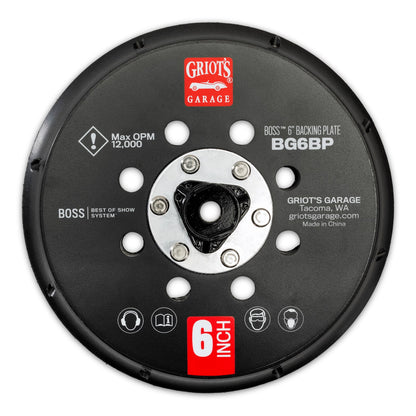 Griots Garage BOSS 6in Backing Plate BG6BP
