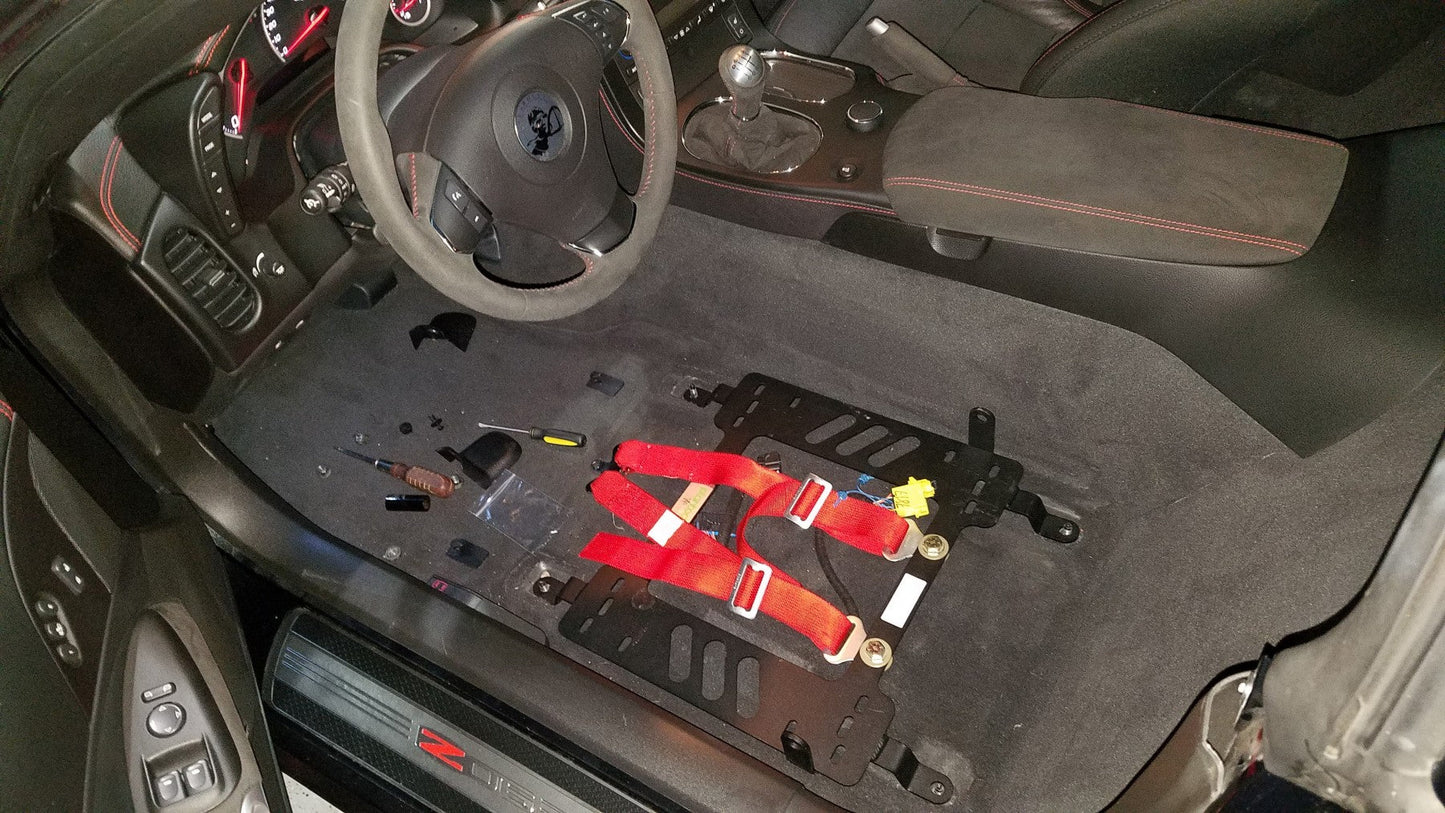 Planted Technology Seat Bracket- Chevrolet Corvette [C6/C7 Chassis Excluding ZR1] (2005-2019) - Driver / Left *Seat belt tab on inboard side only