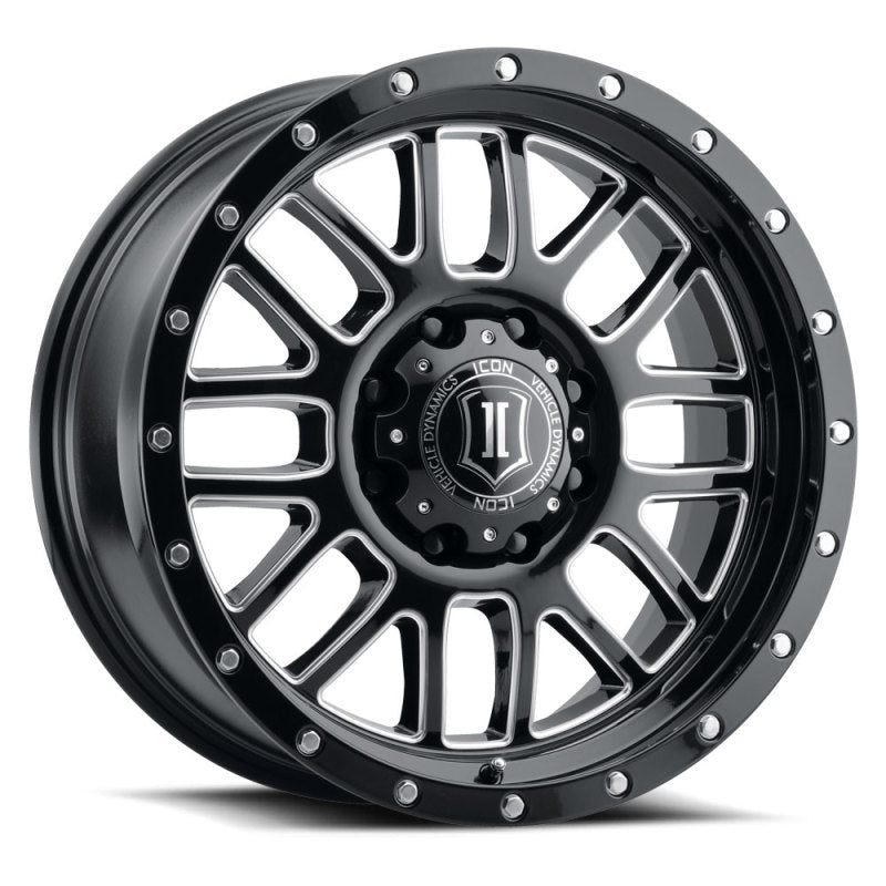 ICON Alpha 20x9 8x180 12mm Offset 5.5in BS Gloss Black Milled Spokes Wheel 1220908955GBMW 1220908955GBMW Photo - Primary