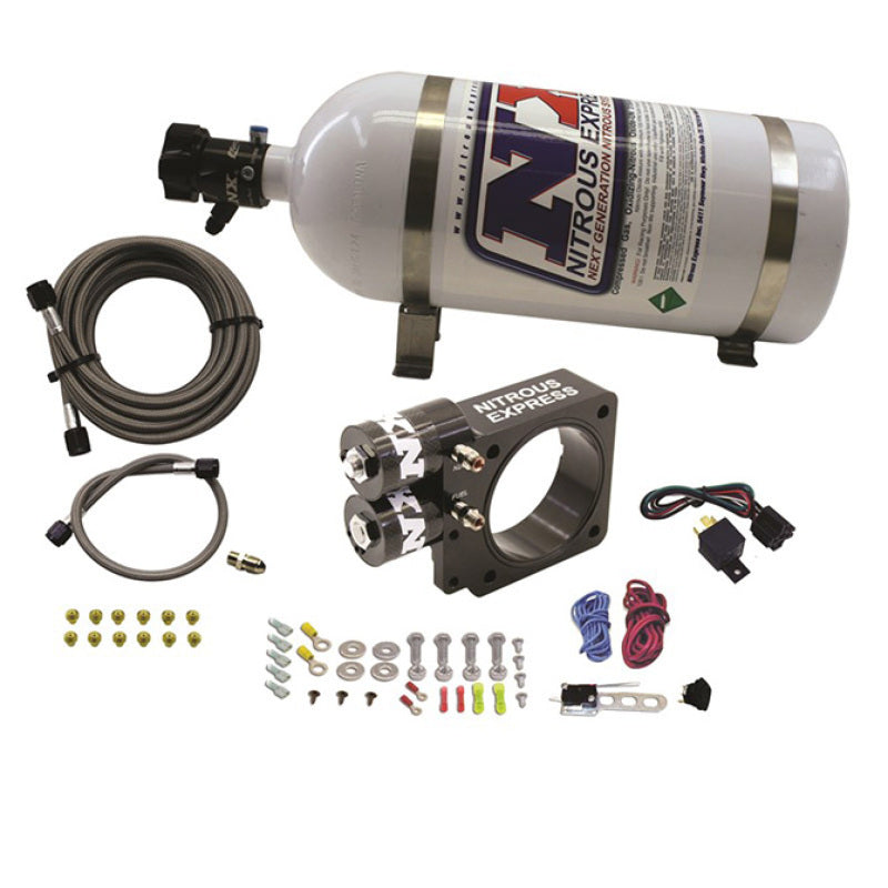 Nitrous Express 86-93 Ford Mustang GT 5.0L (Pushrod) Nitrous Plate Kit w/10lb Bottle 20955-10 20955-10 Photo - Primary
