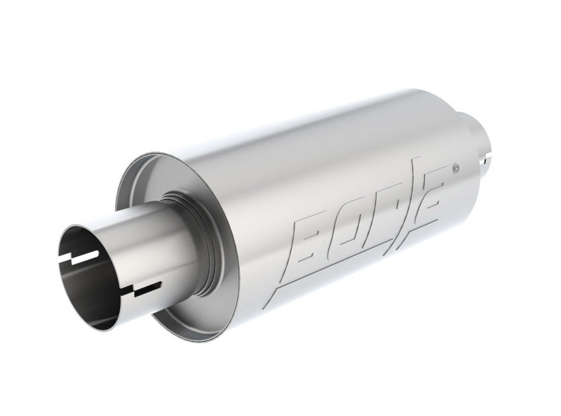 Borla Universal Pro-XS Round S-Type 2.5in Inlet/Outlet Center/Center Notched Muffler 400497 400497 Photo - Primary